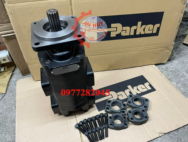 Bơm bánh răng 2 tầng PGP350 lưu lượng 63-63cc Parker 