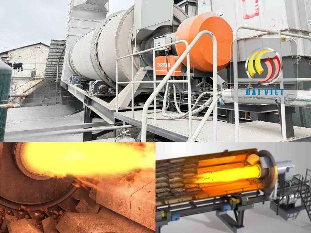 Burner trạm trộn nhựa nóng Asphalt: Nguyên lý và tối ưu hiệu suất