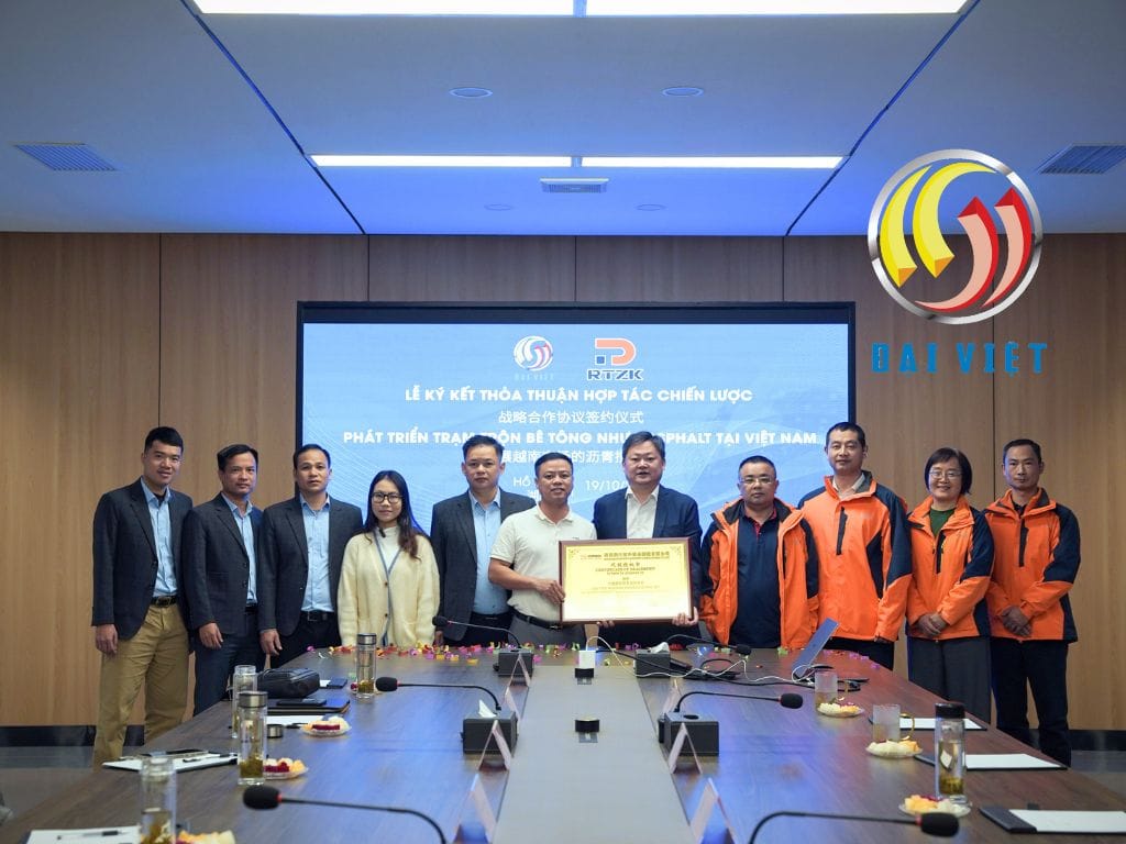 Đại Việt và Nhuận Thiên ký hợp tác trạm trộn bê tông nhựa nóng