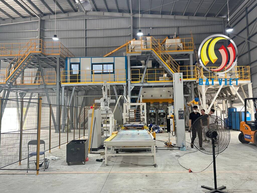 Tìm hiểu: Dây chuyền sản xuất keo dán gạch ốp lát