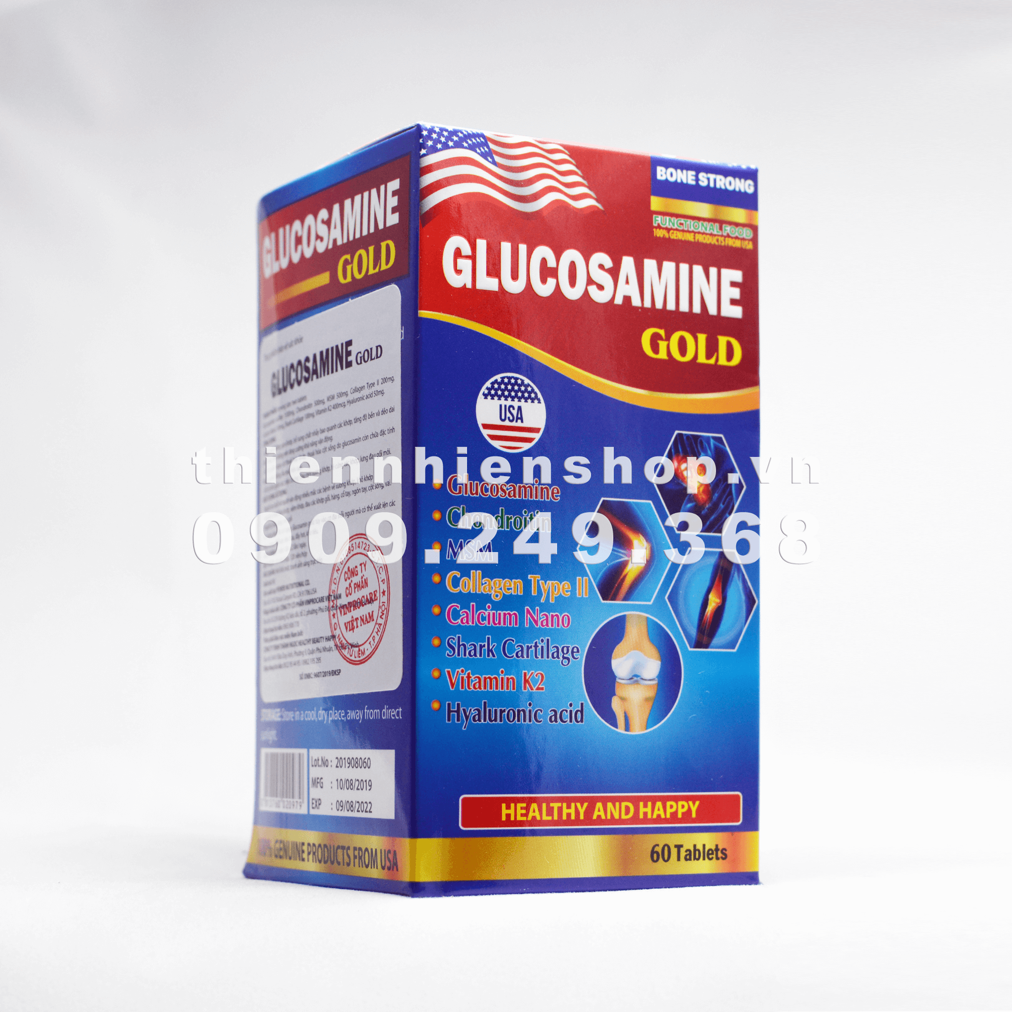 GLUCOSAMINE GOLD - Nuôi dưỡng sụn khớp hộp 60 viên