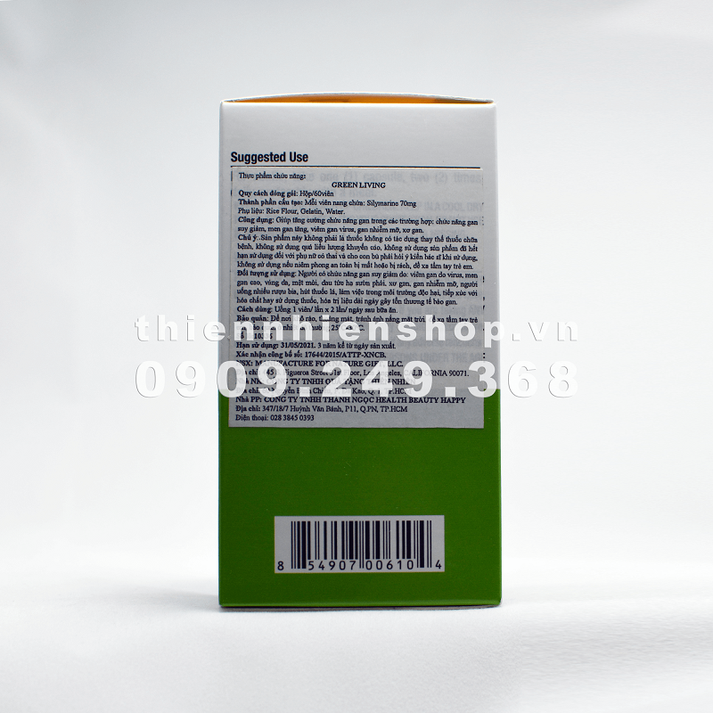 Viên giải độc gan LYGALON USA GREEN LIVING - Silymarine 70mg