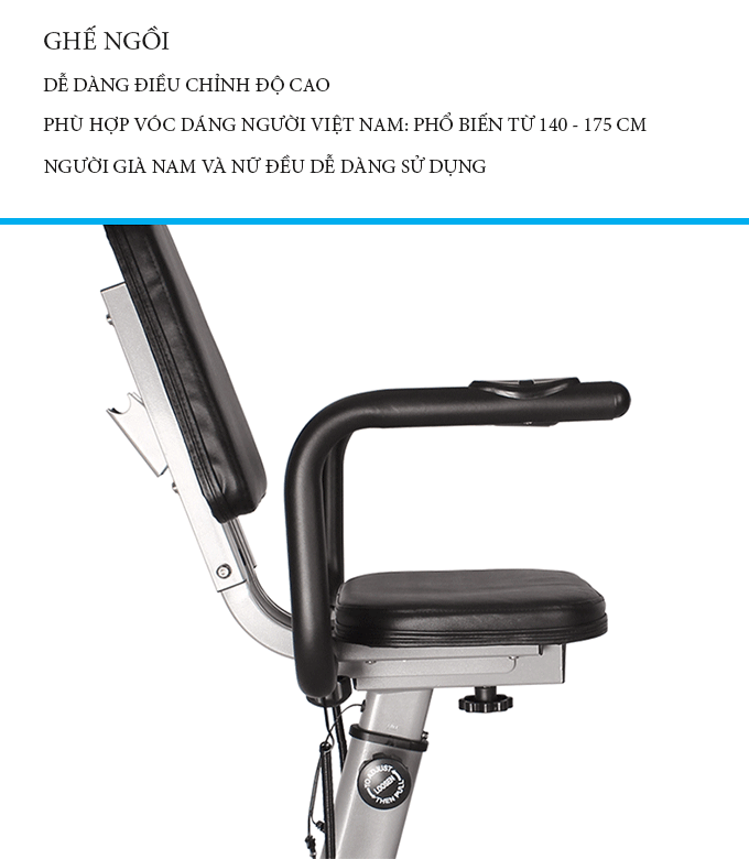 Ghế ngồi tựa lưng của xe đạp tập thể dục BC-51053