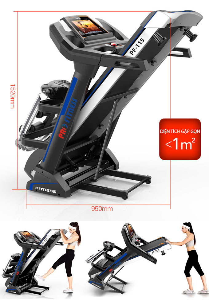 Máy chạy bộ điện Pro Fitness PF-115