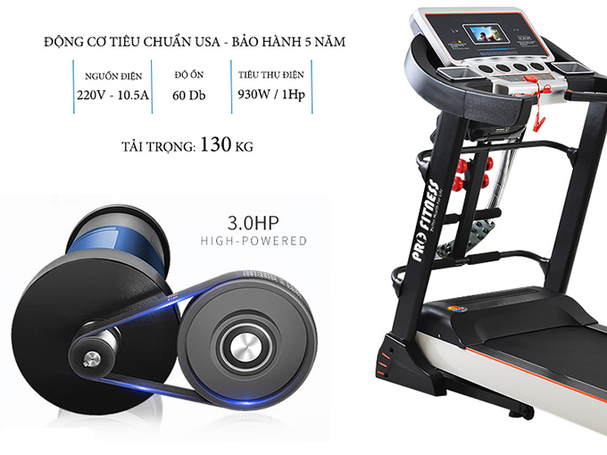 Máy chạy bộ điện Pro Fitness PF-114