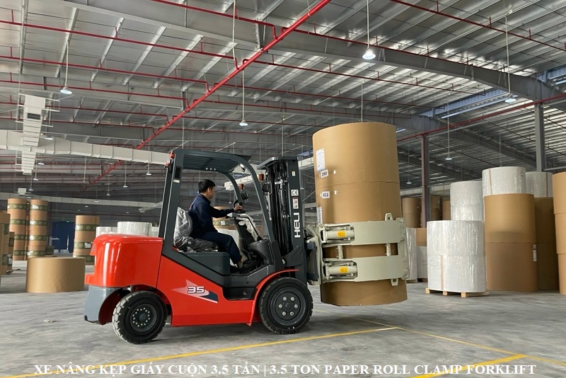 Xe nâng kẹp giấy cuộn 3.5 tấn - 3.5 ton paper roll clamp forklift