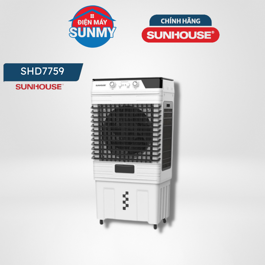 Quạt điều hòa Sunhouse SHD7759 bình chứa 60 lít, công suất 170W - Bảo hành chính hãng toàn quốc