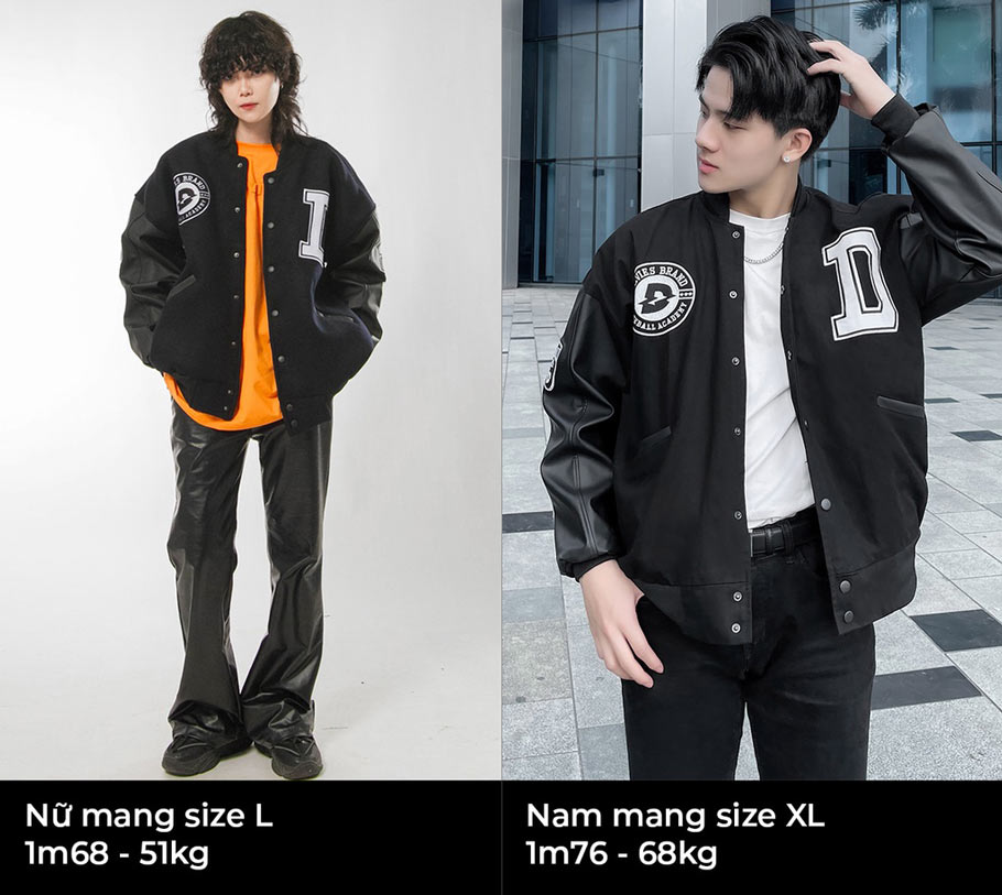 áo khoác bóng chày local brand varsity baseball academy leather jacket