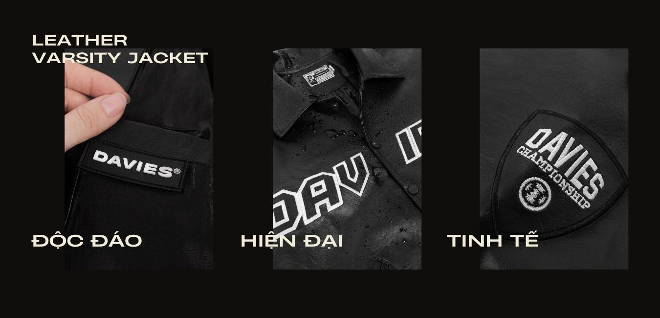 áo khoác bóng chày nam local brand Davies varsity jacket