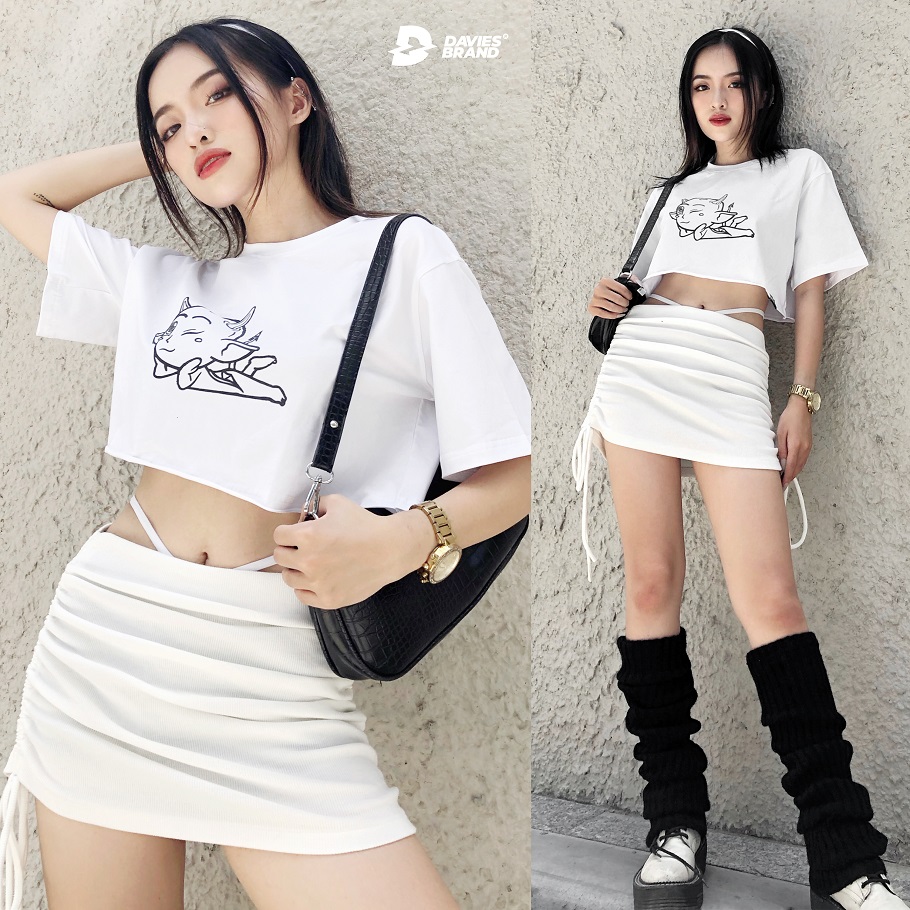 áo croptop nữ màu trắng giá tốt