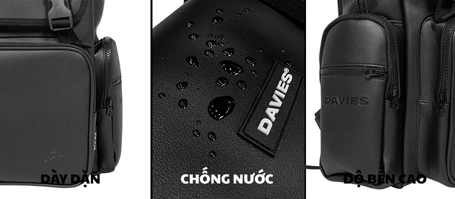 balo da nam đi học davies leather backpack box