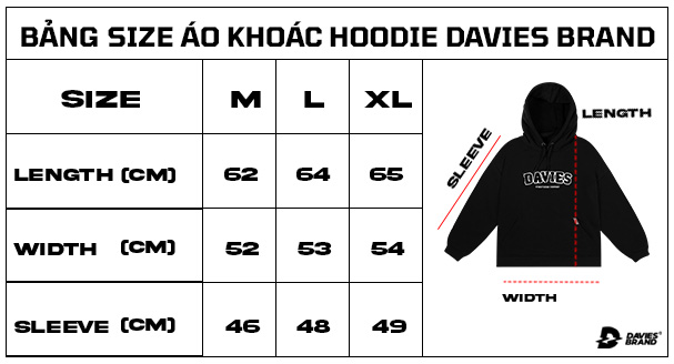 báng size áo khoác hoodie có nón nữ