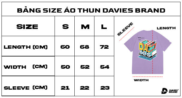 bảng size áo thun local brand nữ đẹp