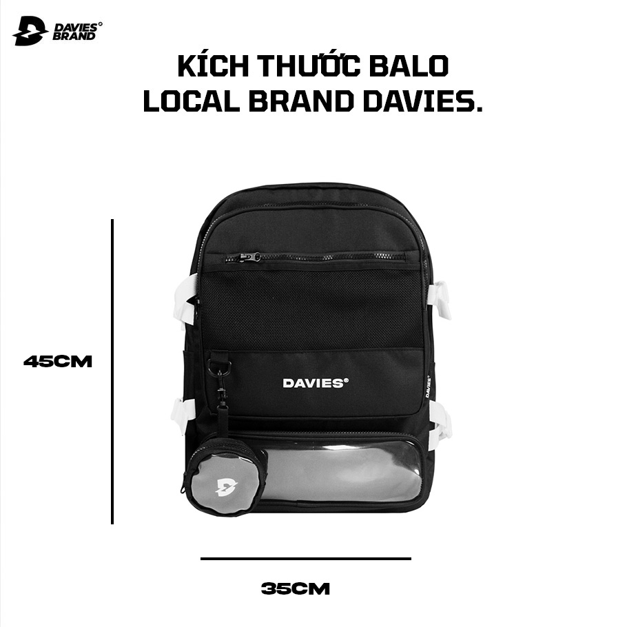 Balo Local Brand Davies - Original Plastic Backpack. Davies Brand ®