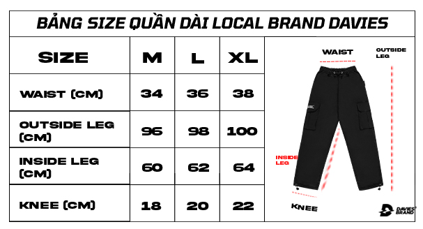 quần dài local brand đen túi hộp