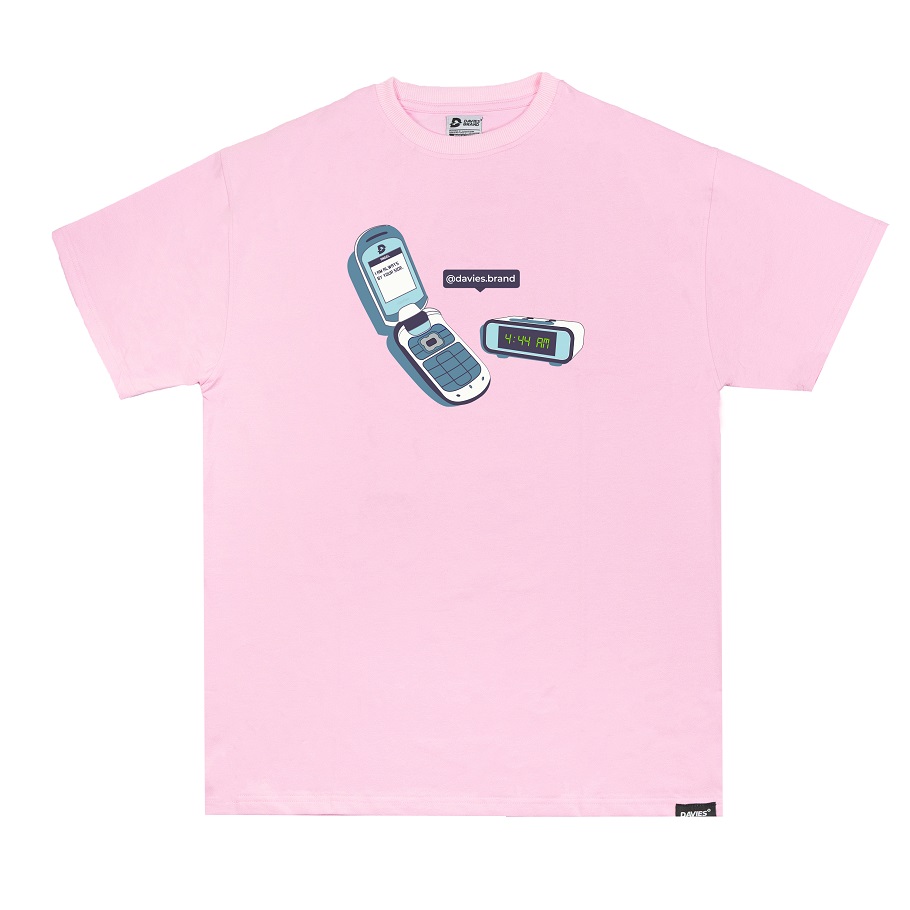 Áo thun màu hồng pastel street wear nữ