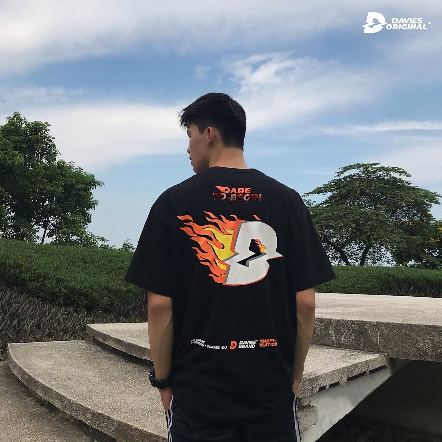 DSW Tee Logo Fire-Black