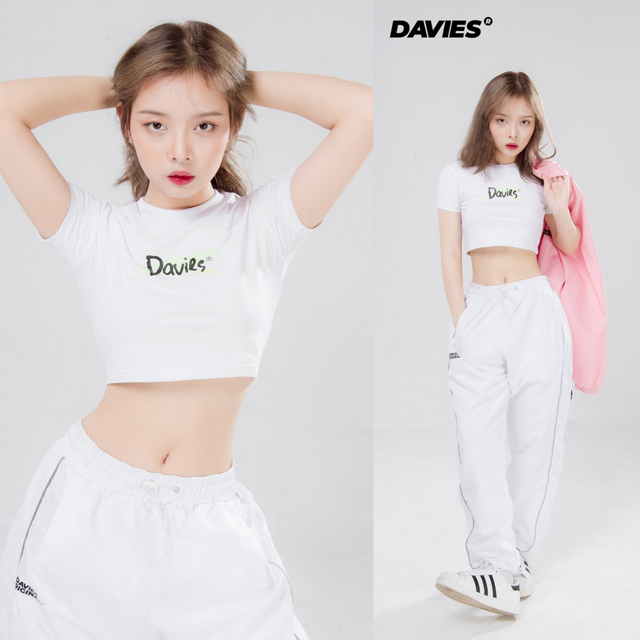 áo thun croptop nữ local brand Davies