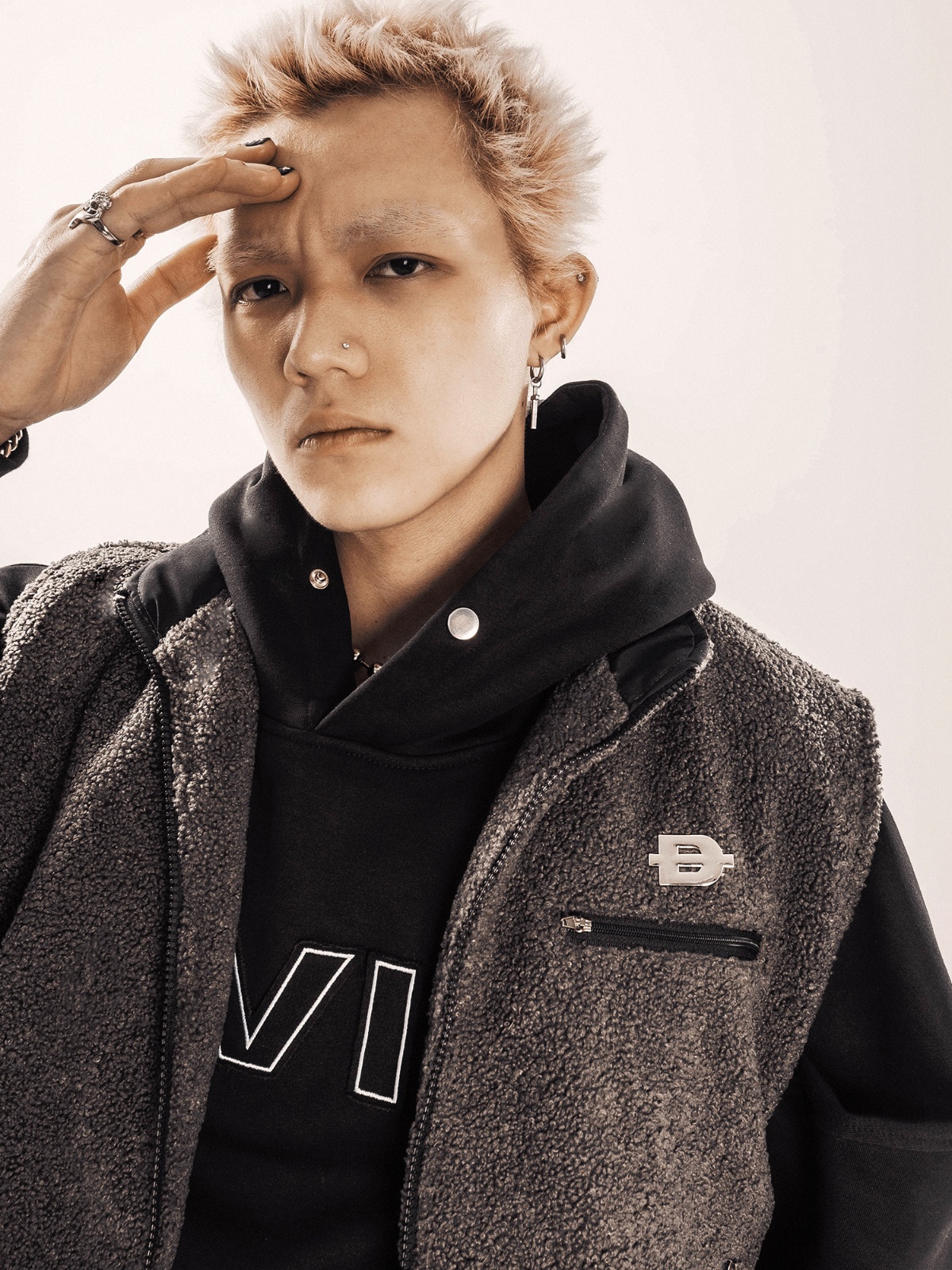 DSW Fleece Zip-Up Vest Jacket