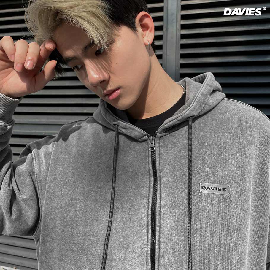 DSW Hoodie Zip Wash Emboss
