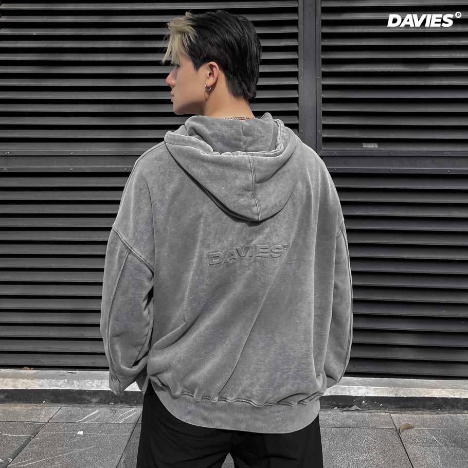 DSW Hoodie Zip Wash Emboss