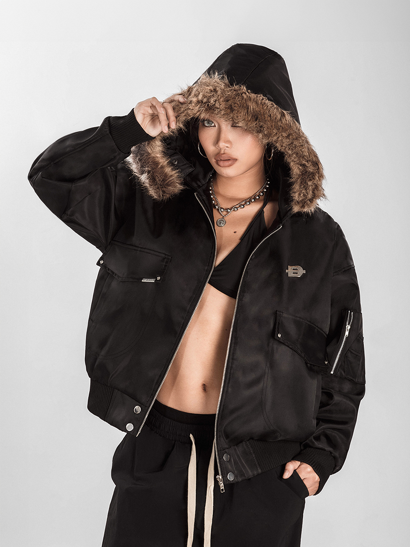 DSW Hunter Hooded Bomber Jacket