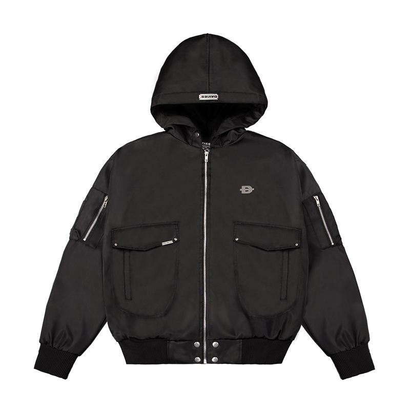 DSW Double Box Hooded Bomber Jacket