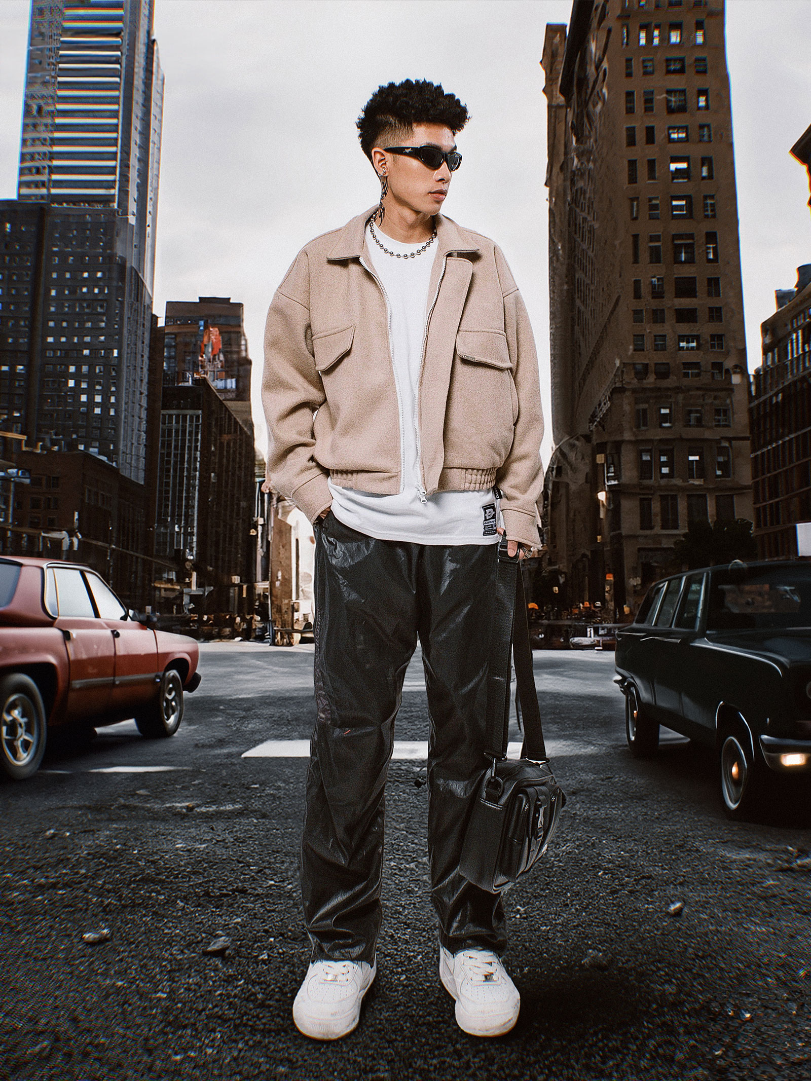 DSW Crop Bomber Jacket Classy