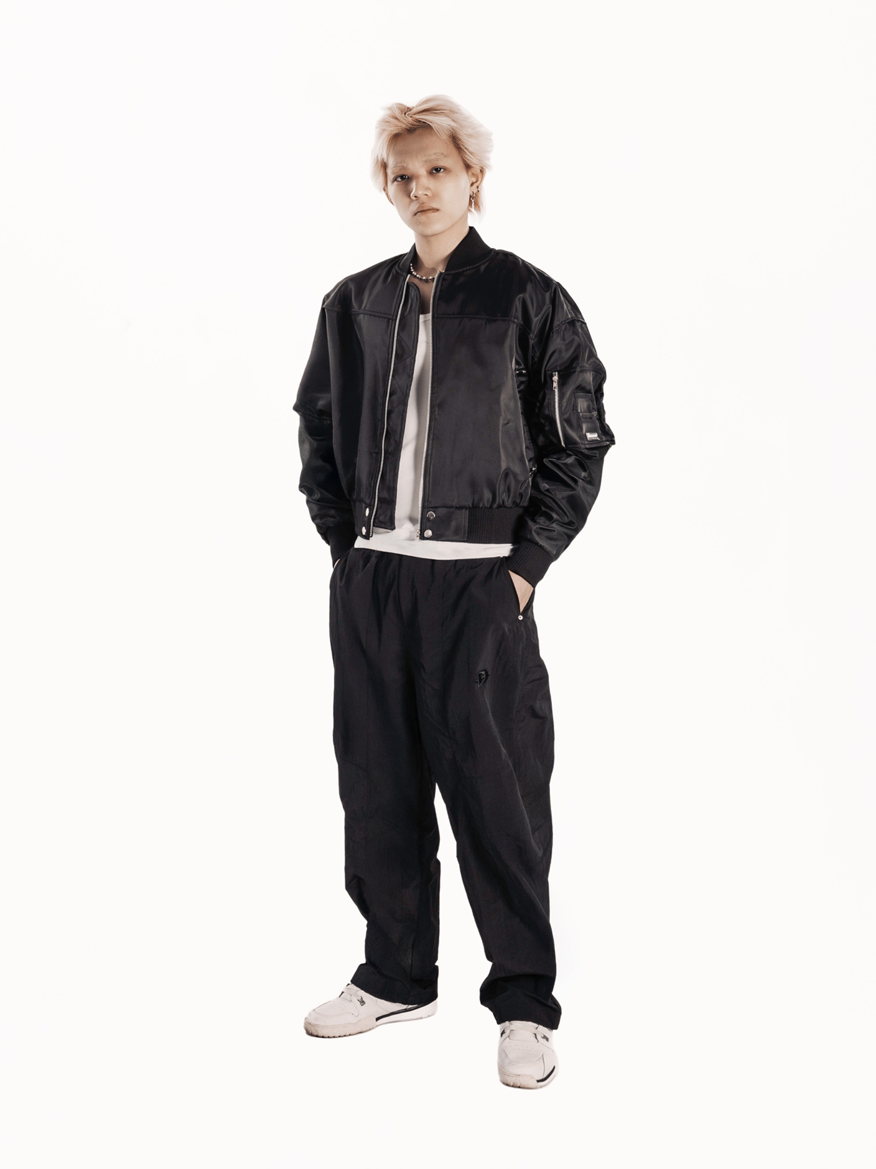 DSW Metal Buttons Bomber Jacket
