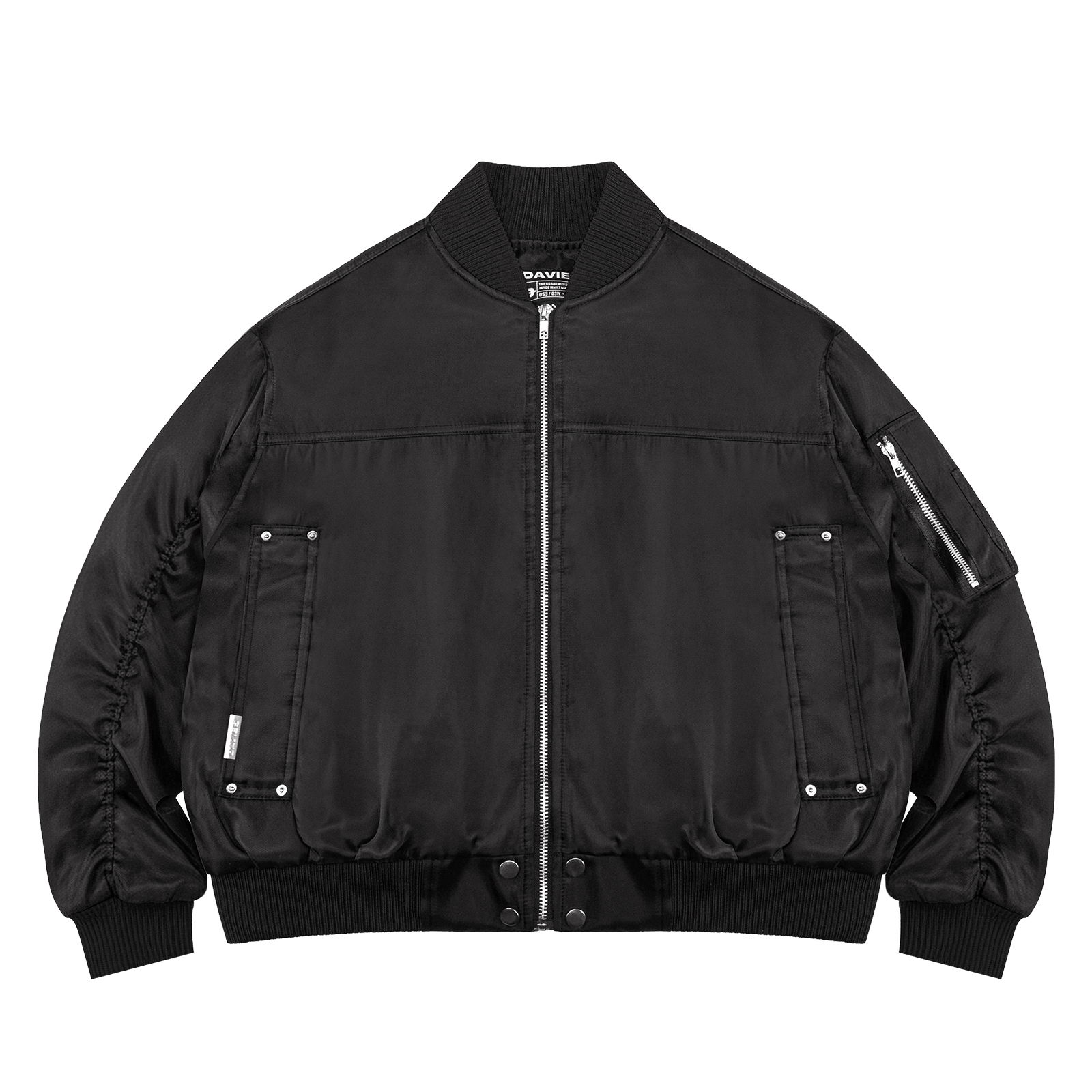 Áo khoác bomber dù nam nữ DAVIES form boxy tay nhún