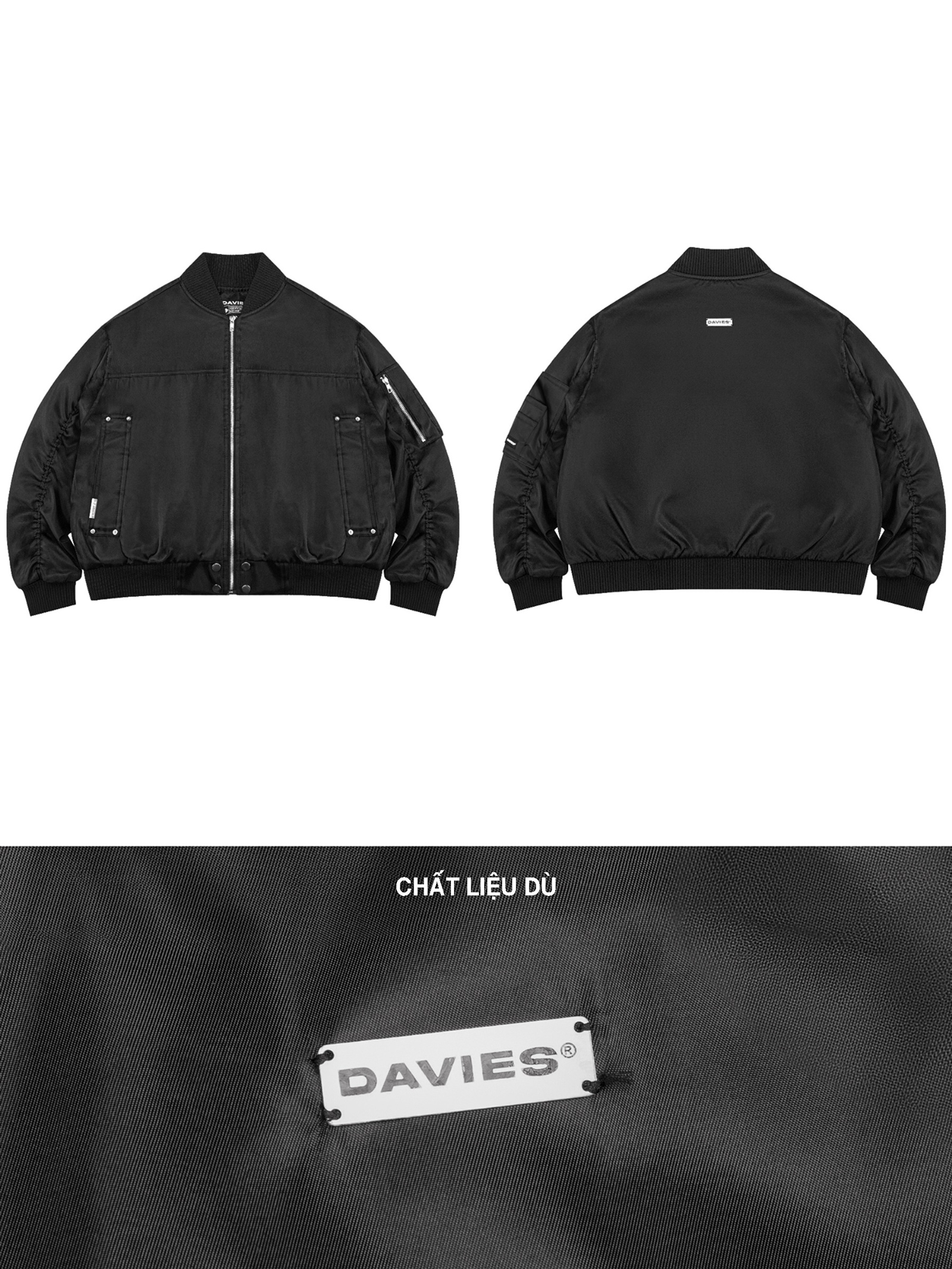 DSW Metal Buttons Bomber Jacket