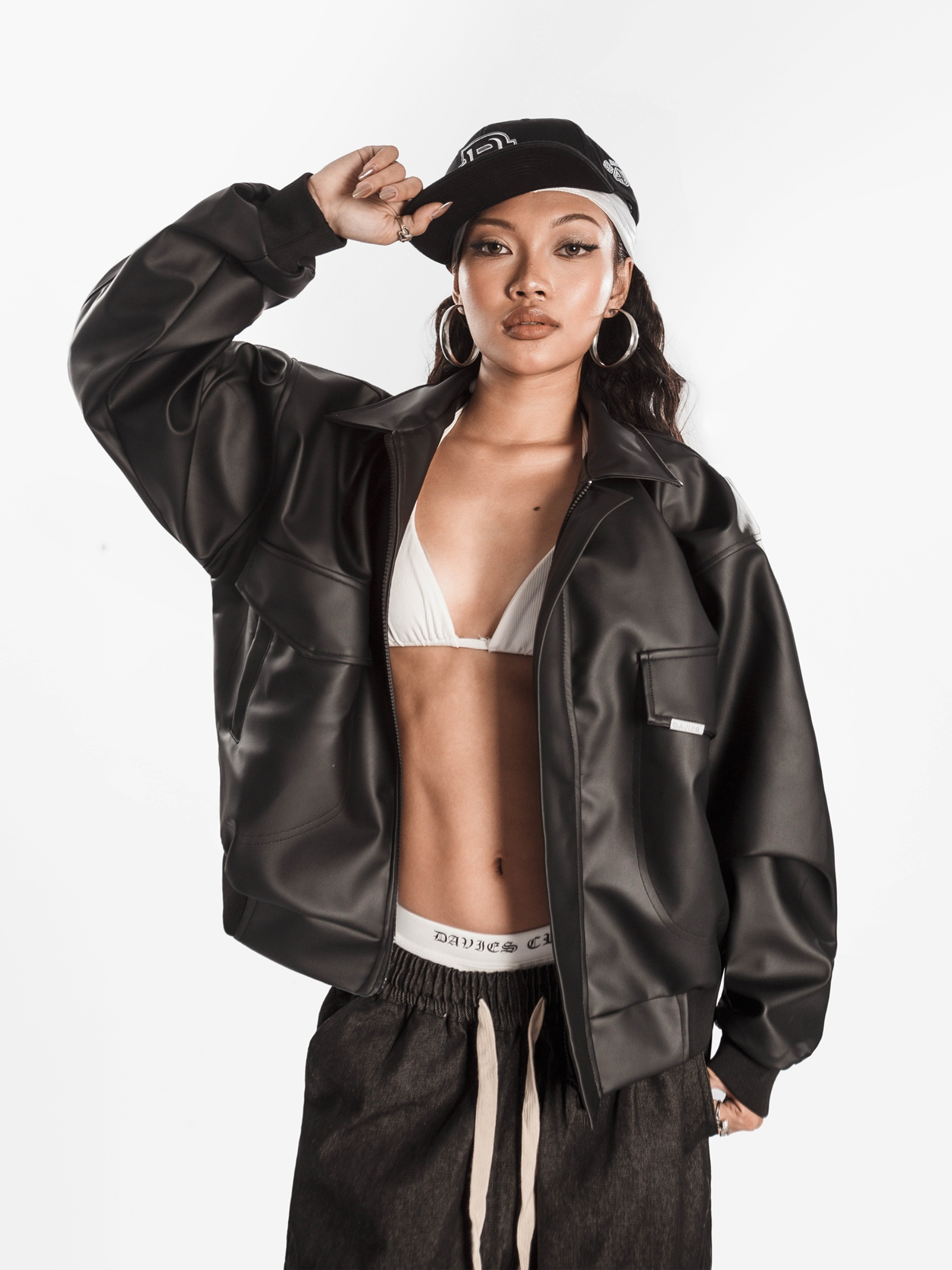DSW Crop Bomber Jacket Classy