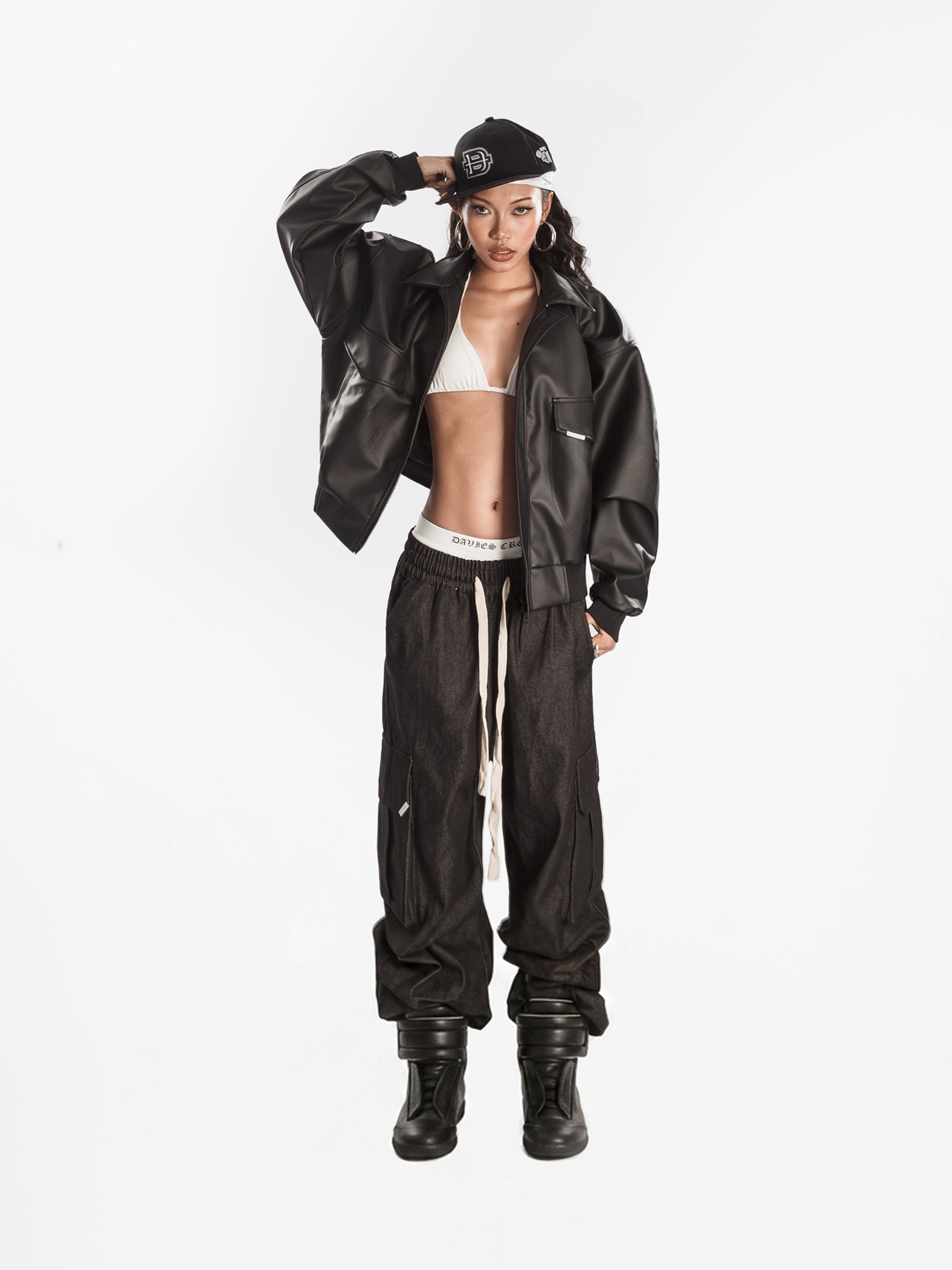 DSW Crop Bomber Jacket Classy