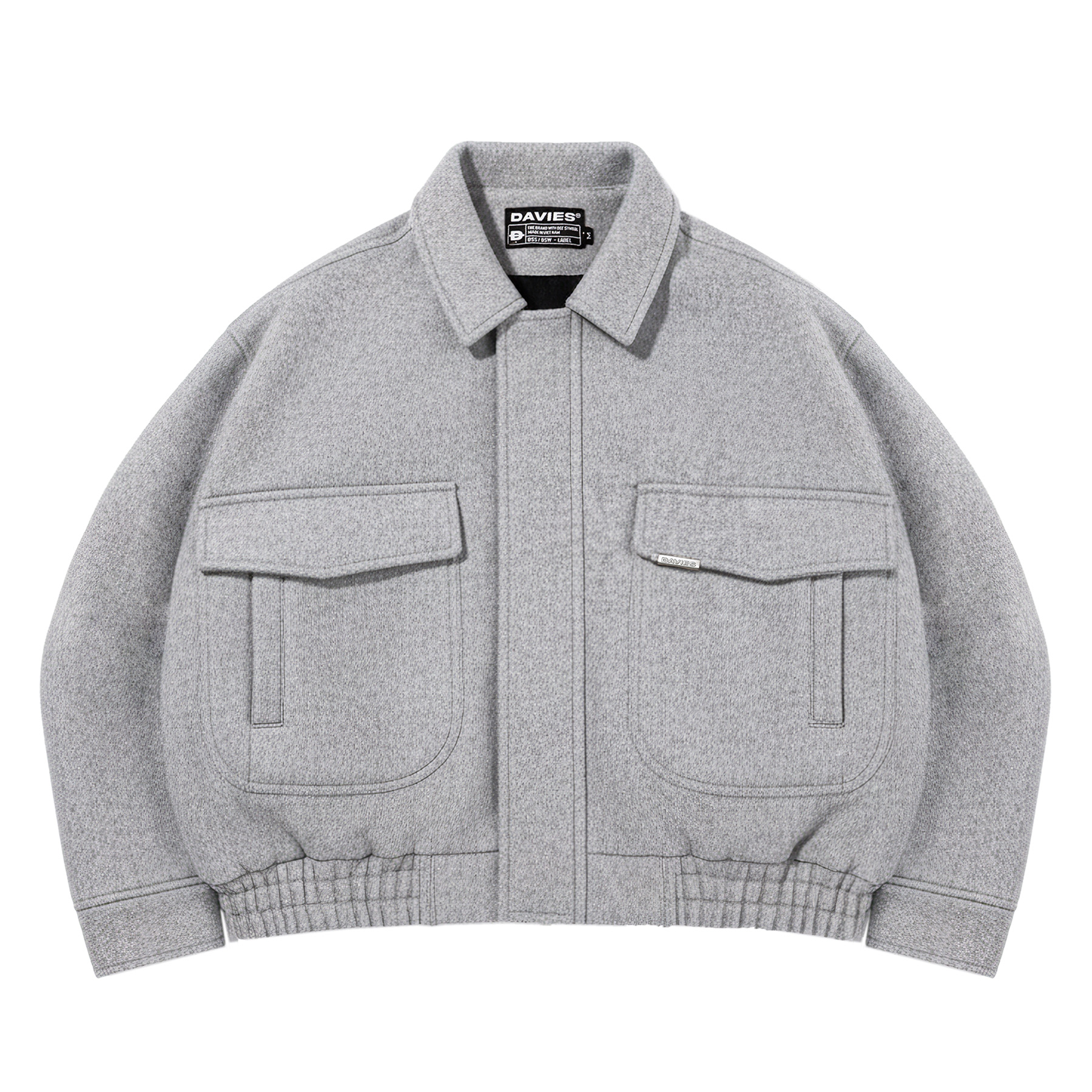 Áo khoác bomber nỉ dạ hiphop lót dù DAVIES