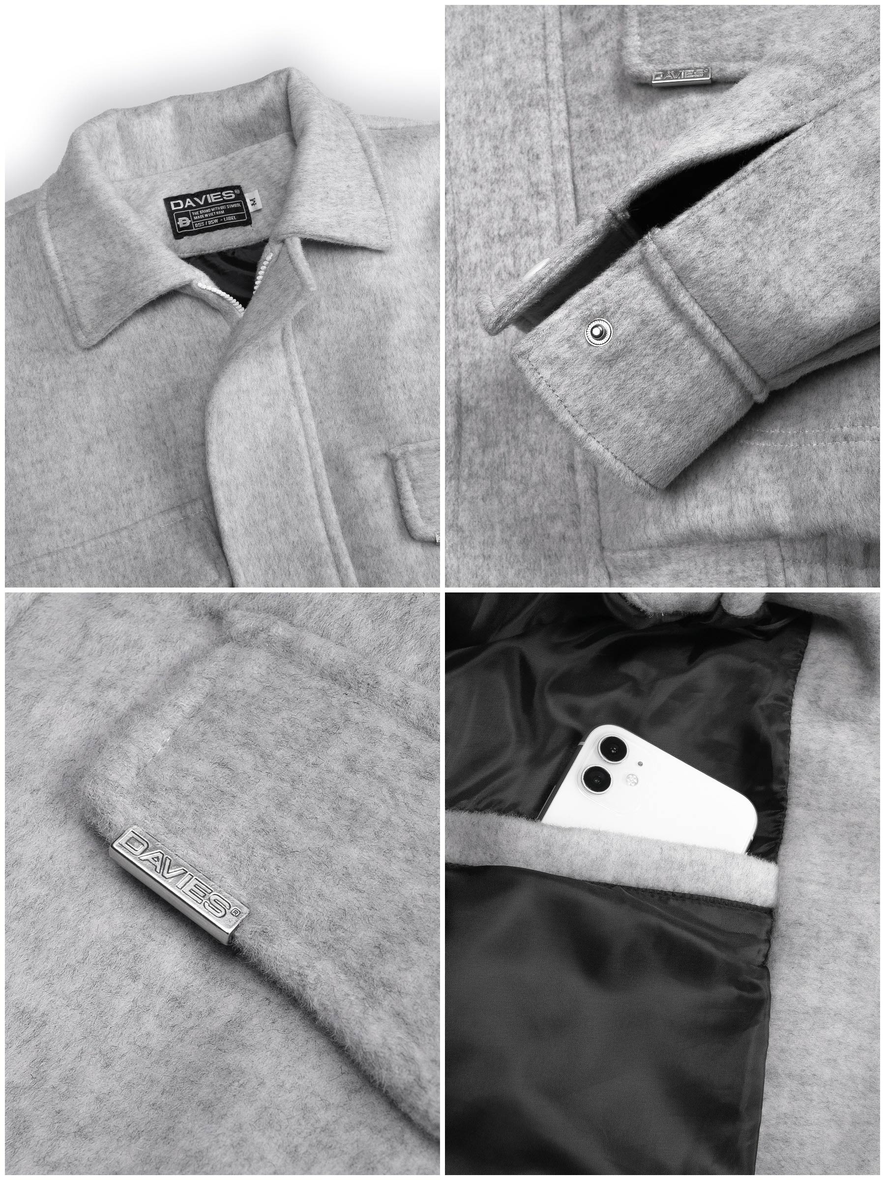 DSW Crop Bomber Jacket Classy - Dạ xám đen