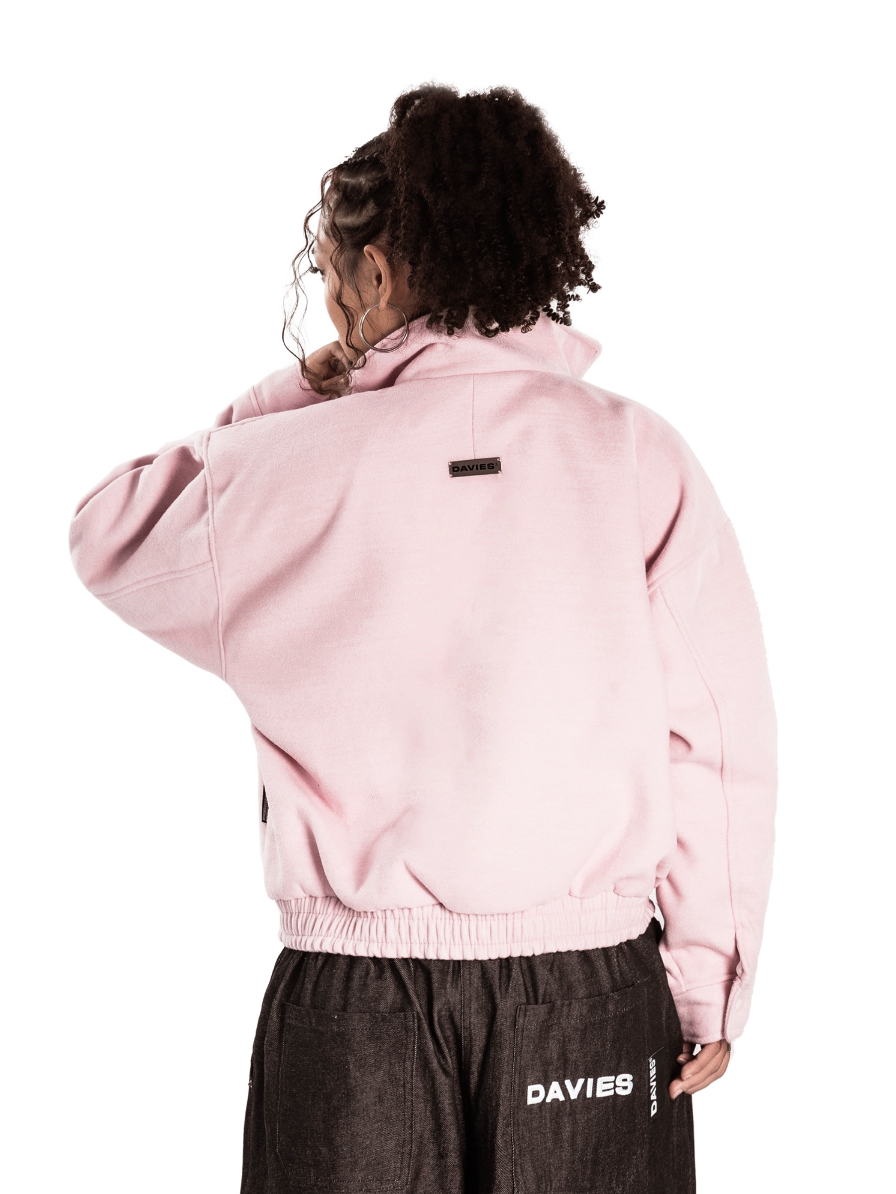 DSW Crop Bomber Jacket Classy - Dạ Hồng