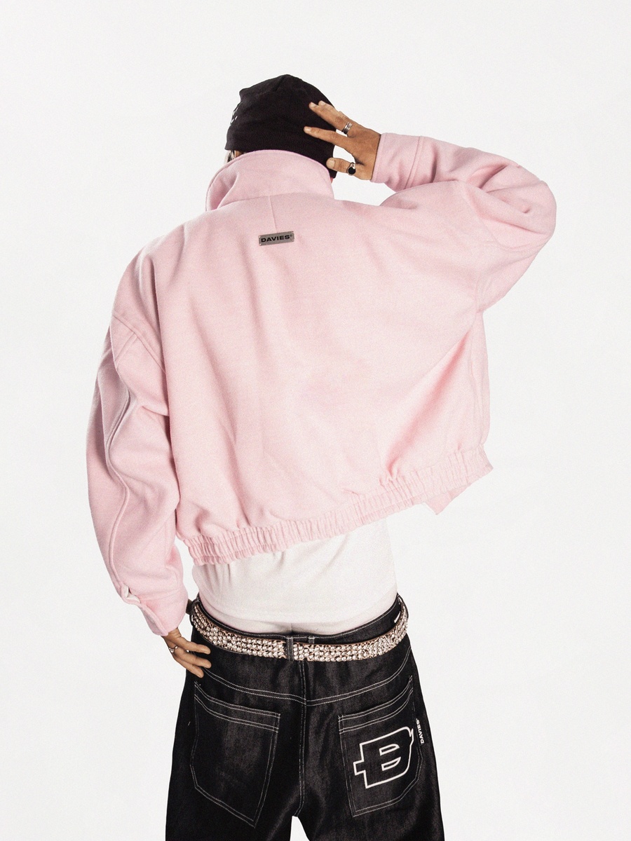 DSW Crop Bomber Jacket Classy - Dạ Hồng