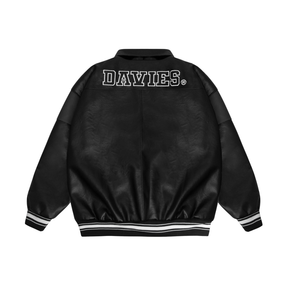 D22-AK4 BMG Leather Varsity Jacket