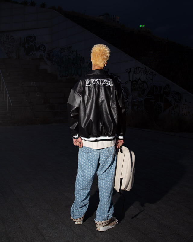 DSW BMG Leather Varsity Jacket
