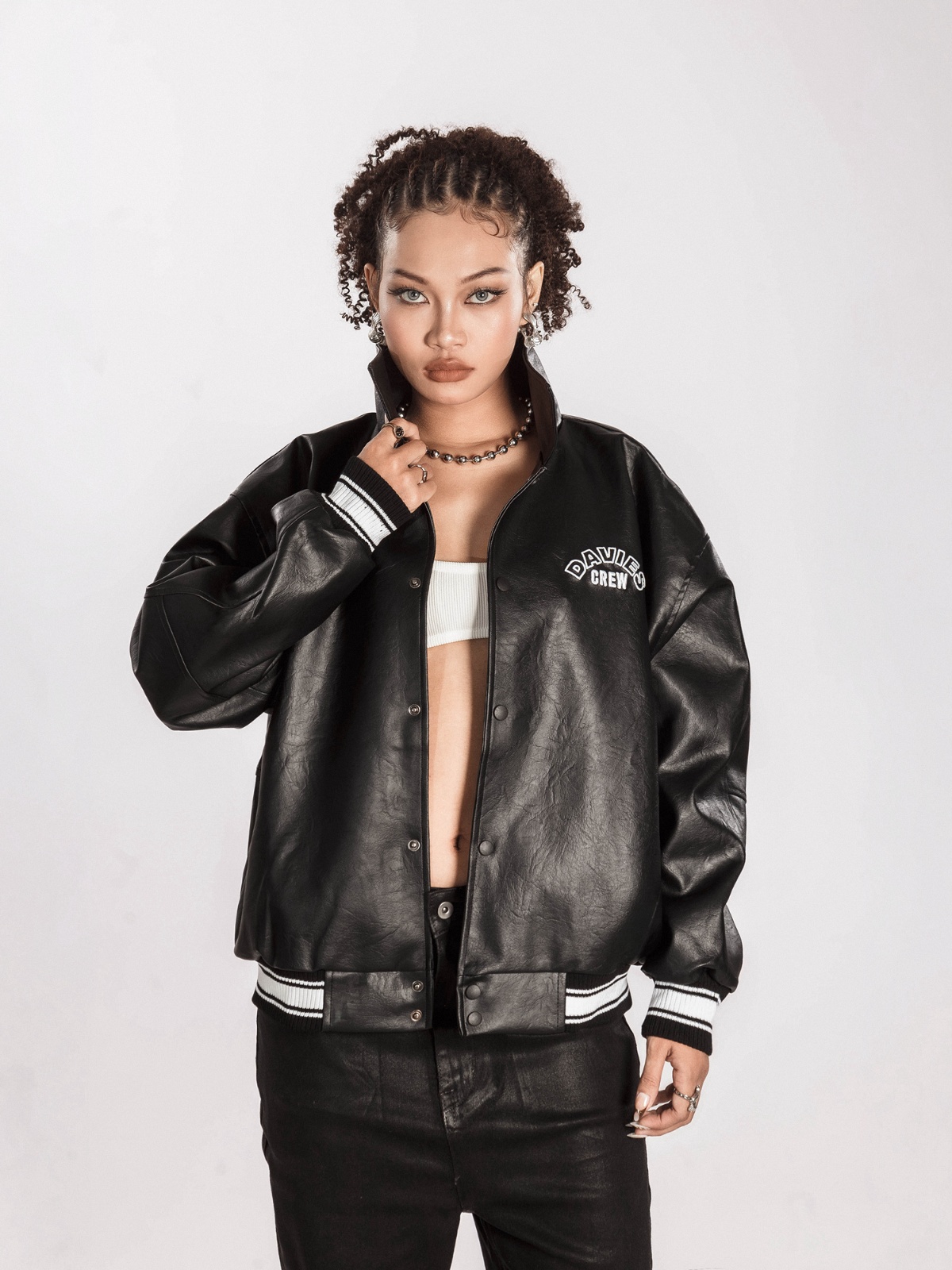 DSW Crew Varsity Leather Jacket