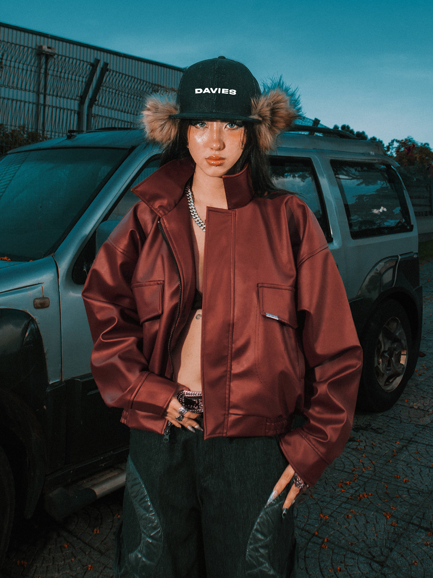 DSW Crop Bomber Jacket Classy