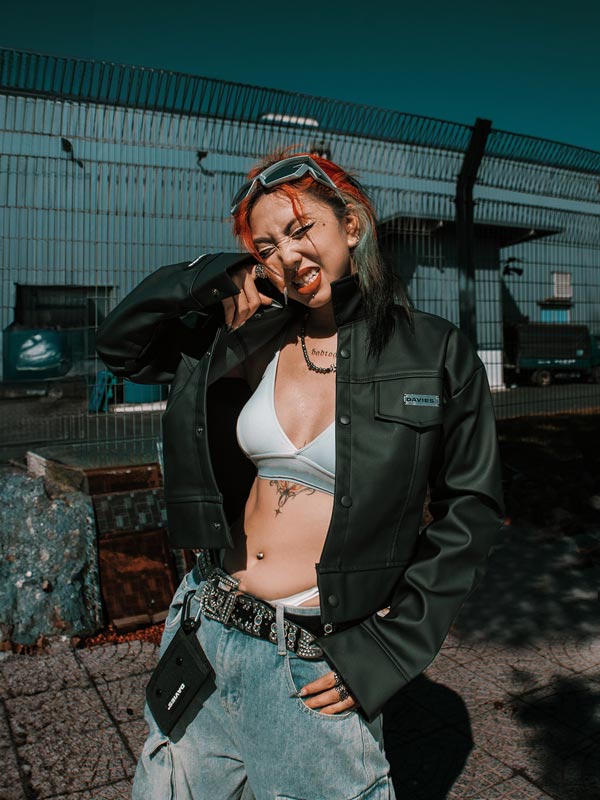 DSW Cropped Leather Jacket