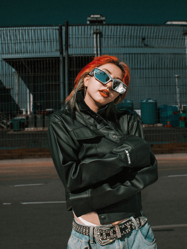 DSW Cropped Leather Jacket