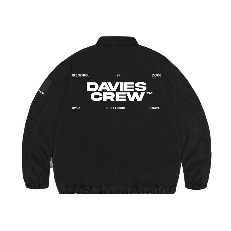 áo khoác dù local brand nữ nam form rộng màu đen Davies