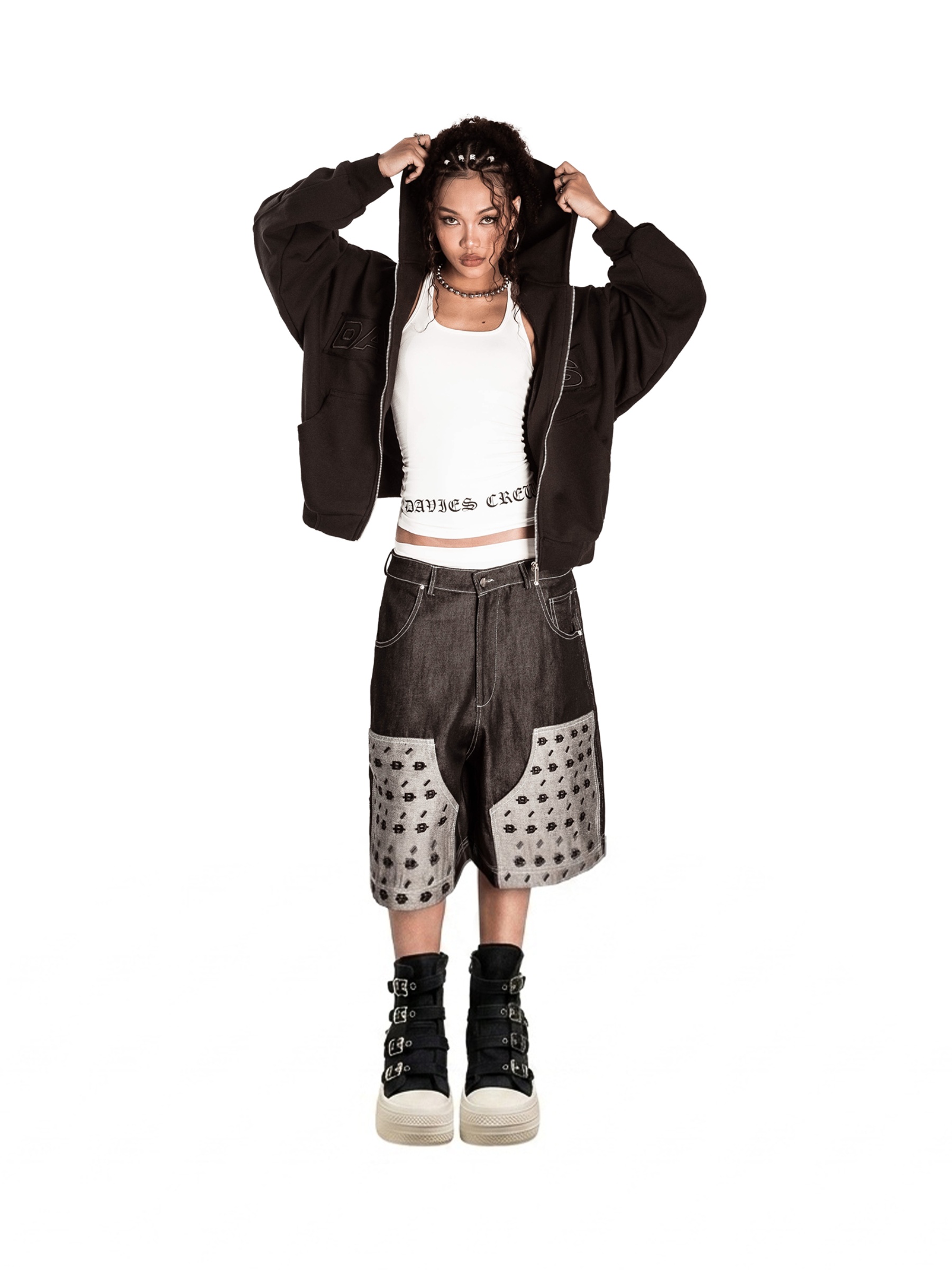 DSW Patchwork Hoodie Zip