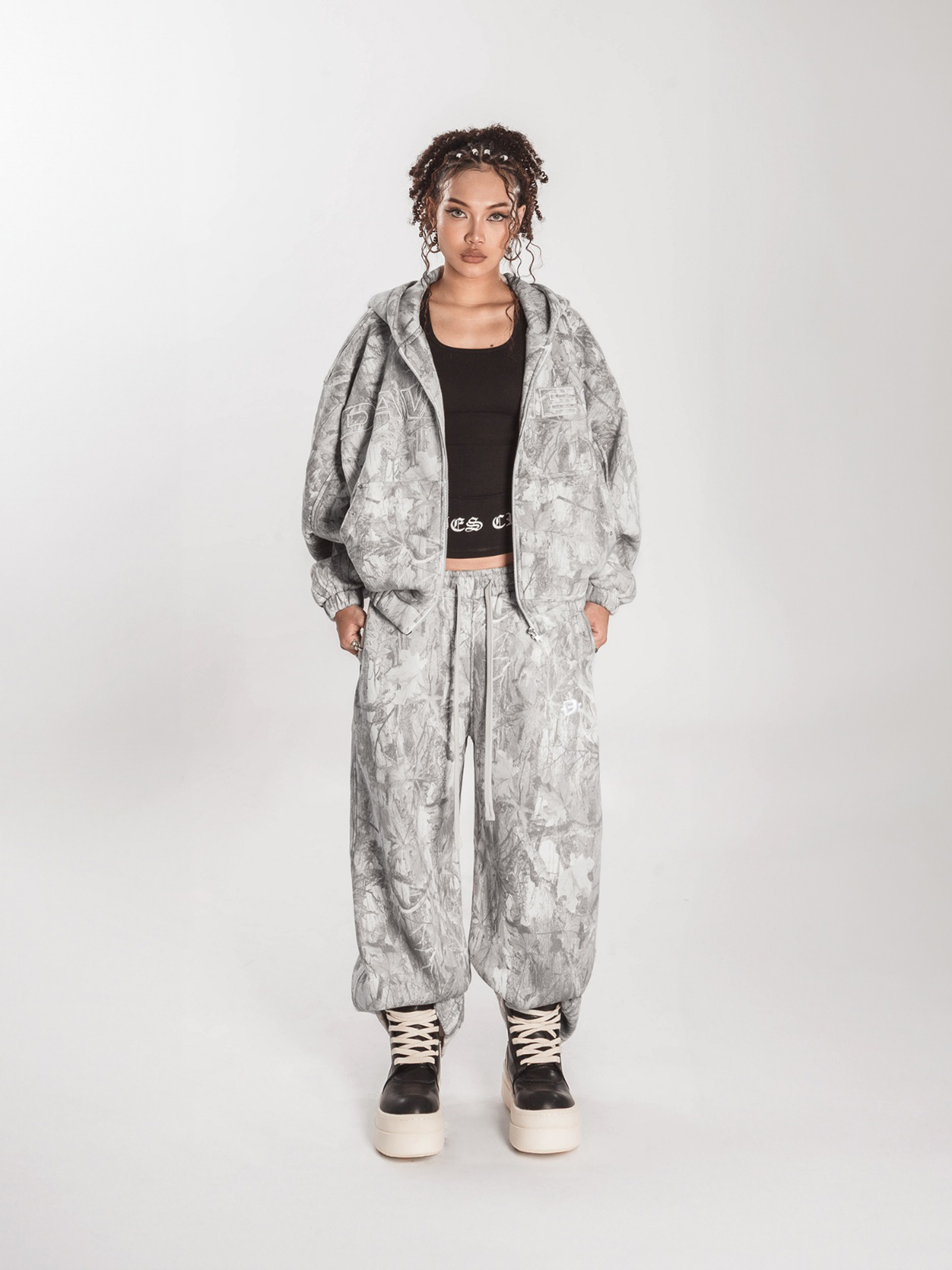 DSW Commando Hoodie Zip - Xám đậm