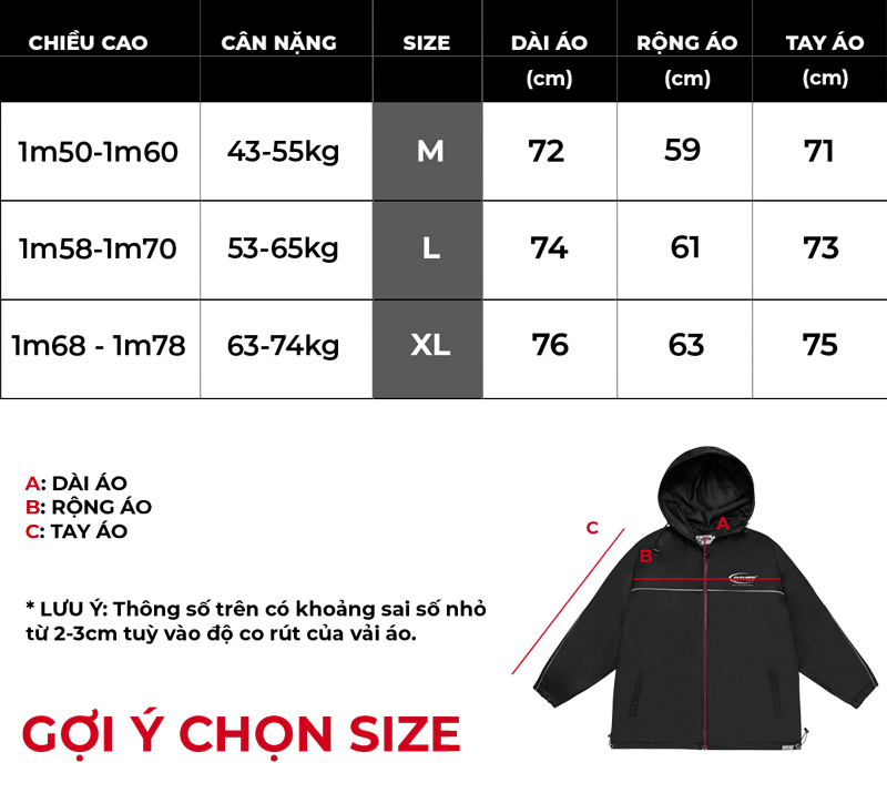 D18-AK6 Jacket Medal Reflective-Đen