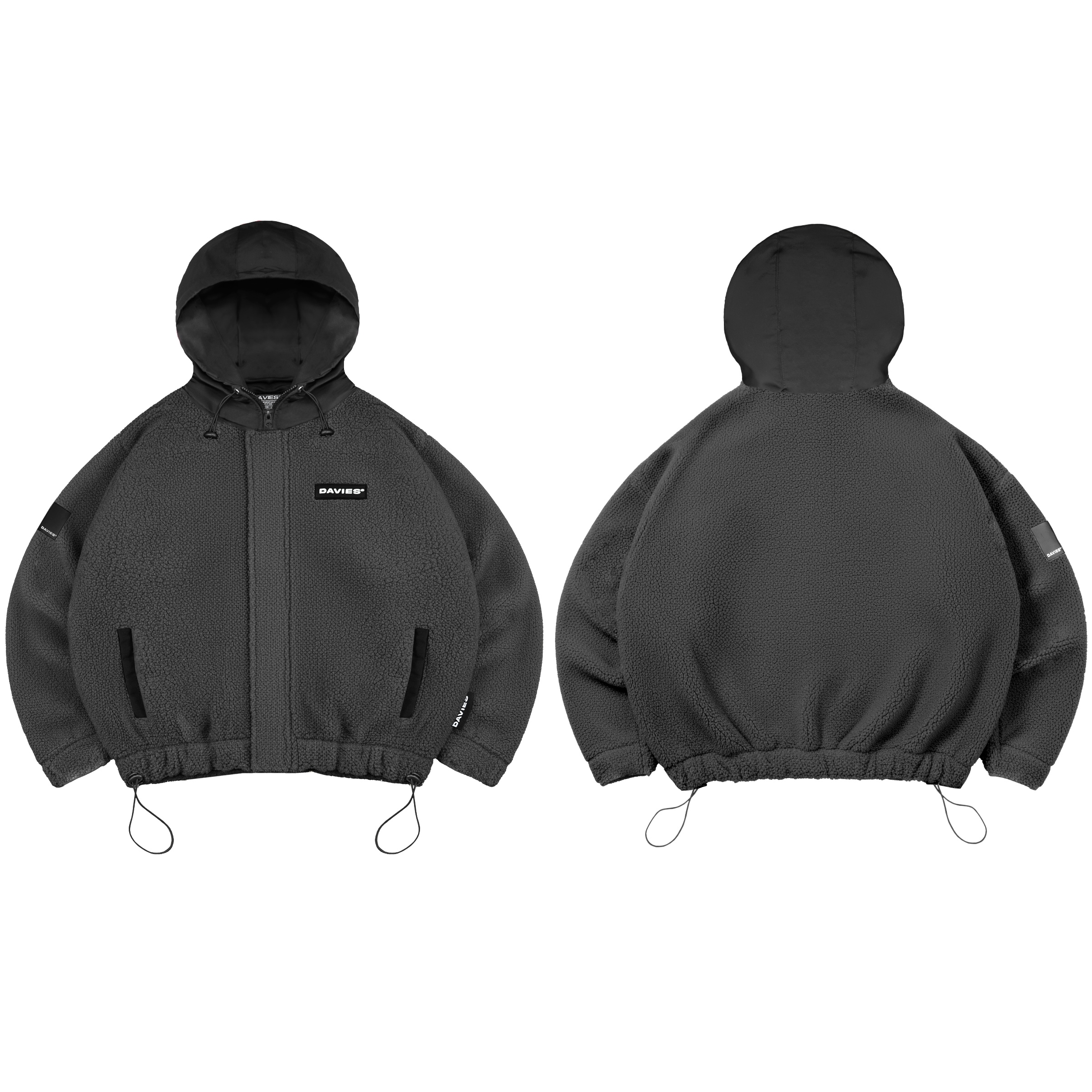 DSW Fleece Hooded Jacket - Xám