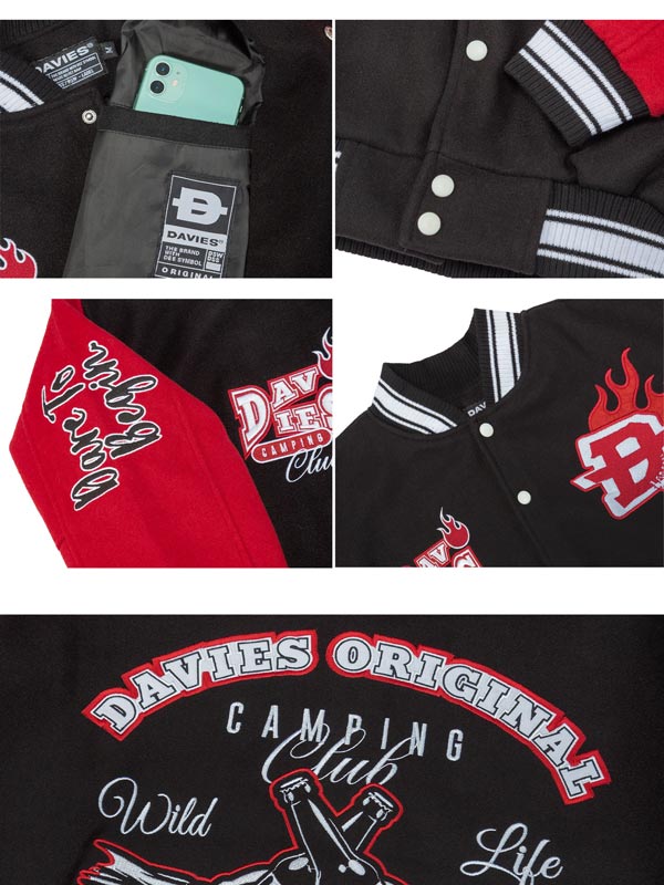 DSW Camping Club Bomber Varsity Jacket