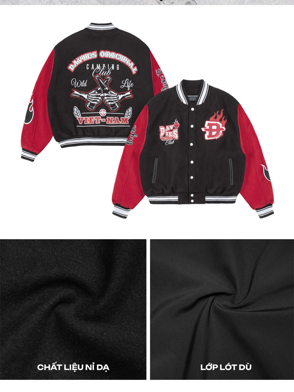 DSW Camping Club Bomber Varsity Jacket